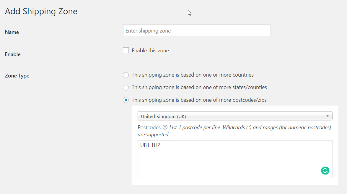 woocommerce flat rate box shipping