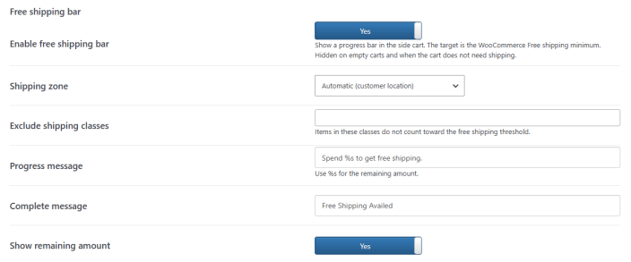 Free Shipping Bar
