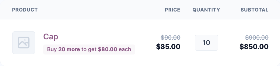 Cart Upsell notice interface
