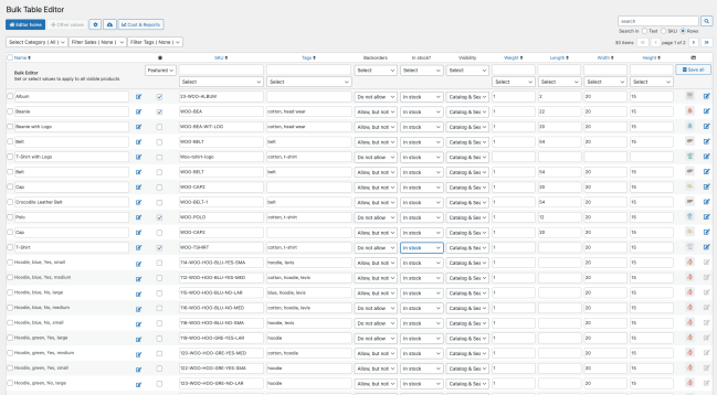 WooCommerce Bulk Table Editor(v2.5.9)产品批量编辑插件 - 图片5