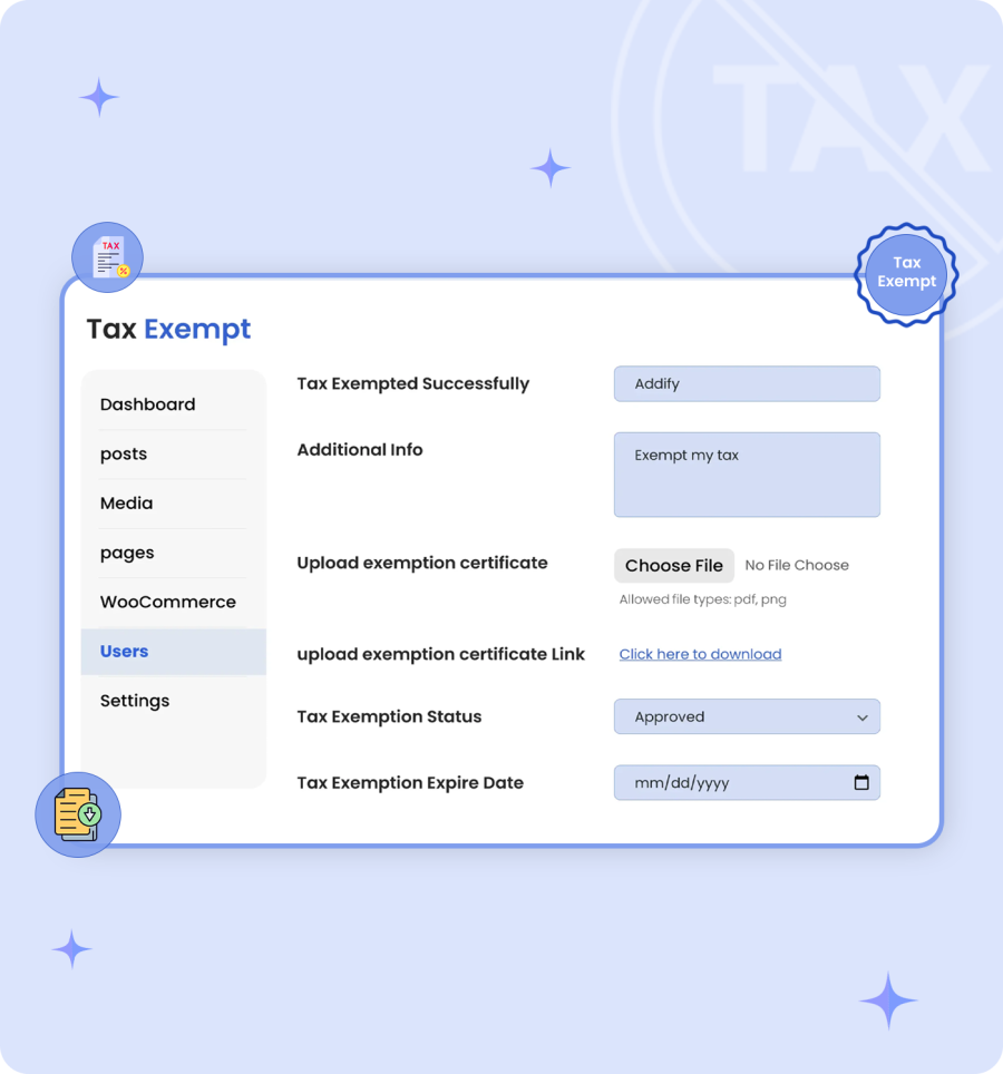 Accept or Reject Exemption Requests