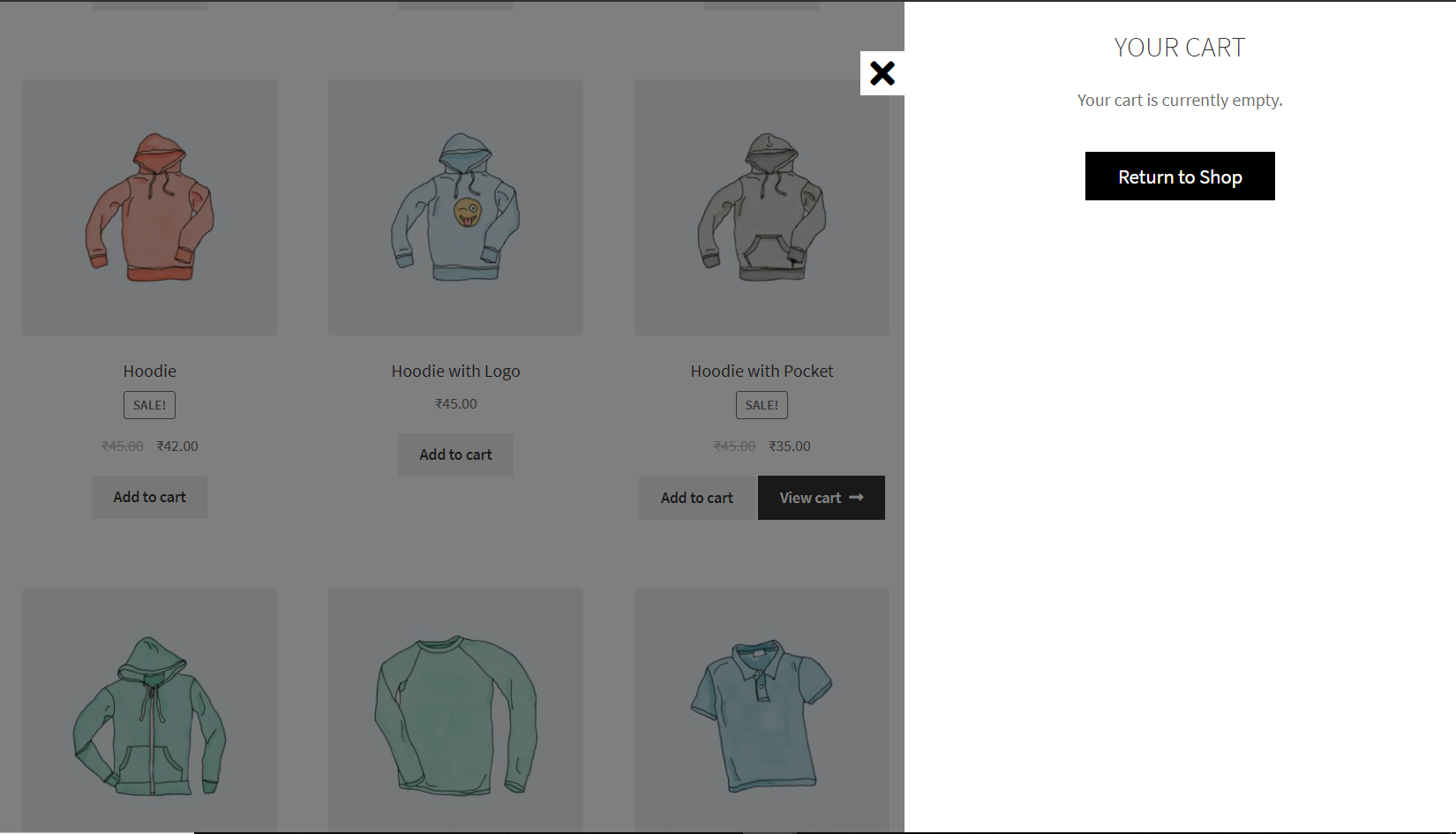 WooCommerce Smart Cart - Panier vide