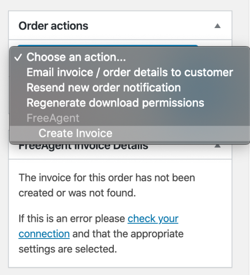 actions added to order actions dropdown on single order screen