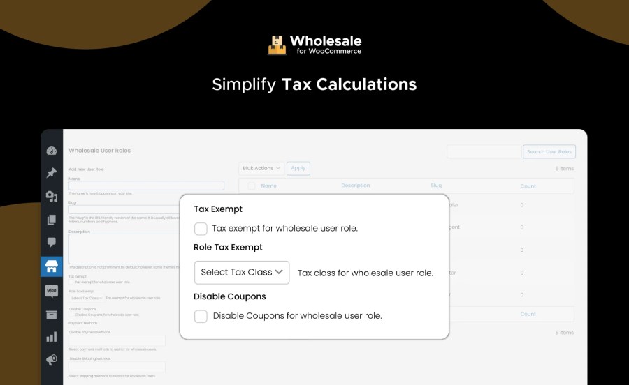 Simplify Tax Calculations Feature