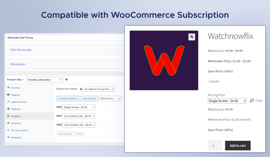 Compatible with WooCommerce Subscription