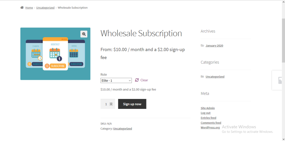 WooCommerce Subscription Products plugin