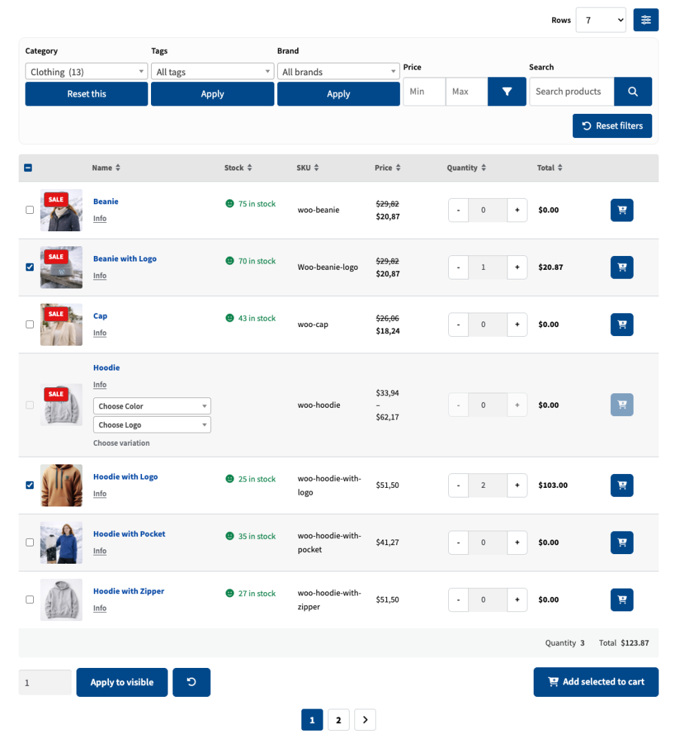 Bulk Shop for WooCommerce - frontend
