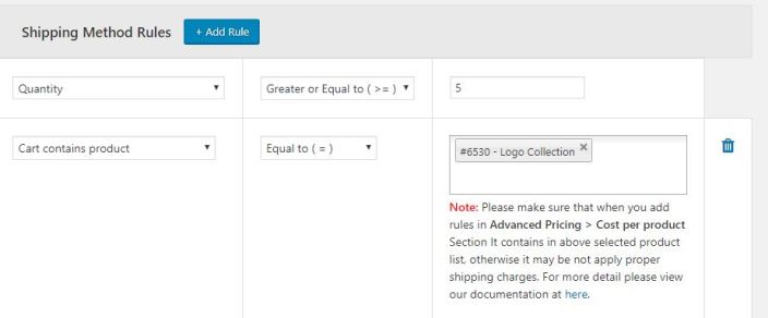 Flat Rate Shipping Charges