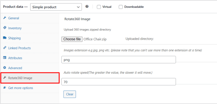 Apply Image 360 to Products