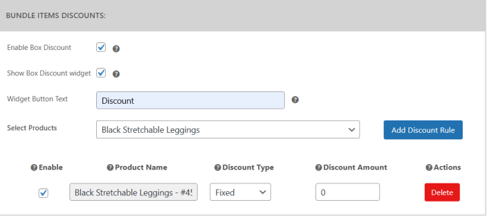 Bundle Items Discounts