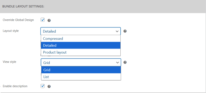Bundle Layout Design