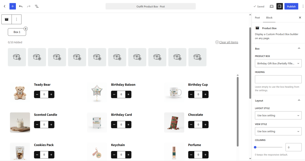 Display Product Boxes with the Block Editor