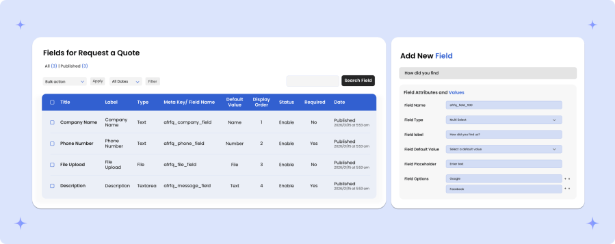 Unlimited Quote Form Fields
