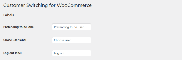 Customer Switching for WooCommerce Labels