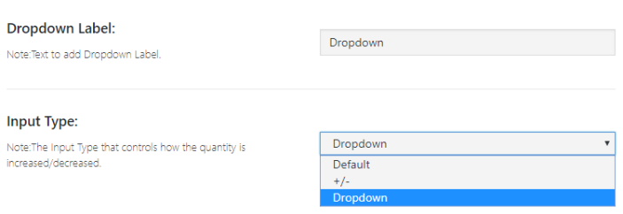 quantity drop down for woocommerce