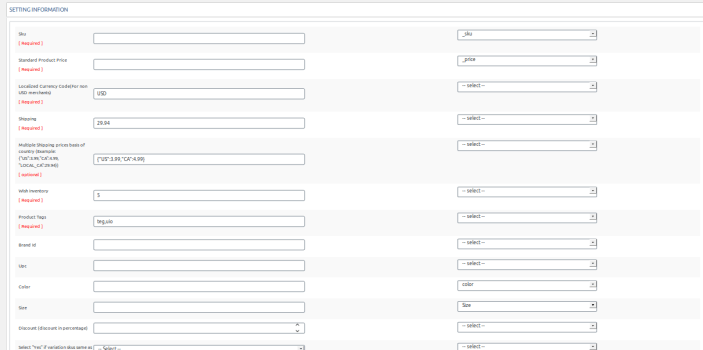 settings section