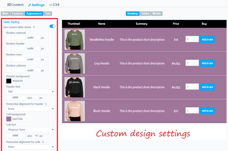 woocommerce product builder
