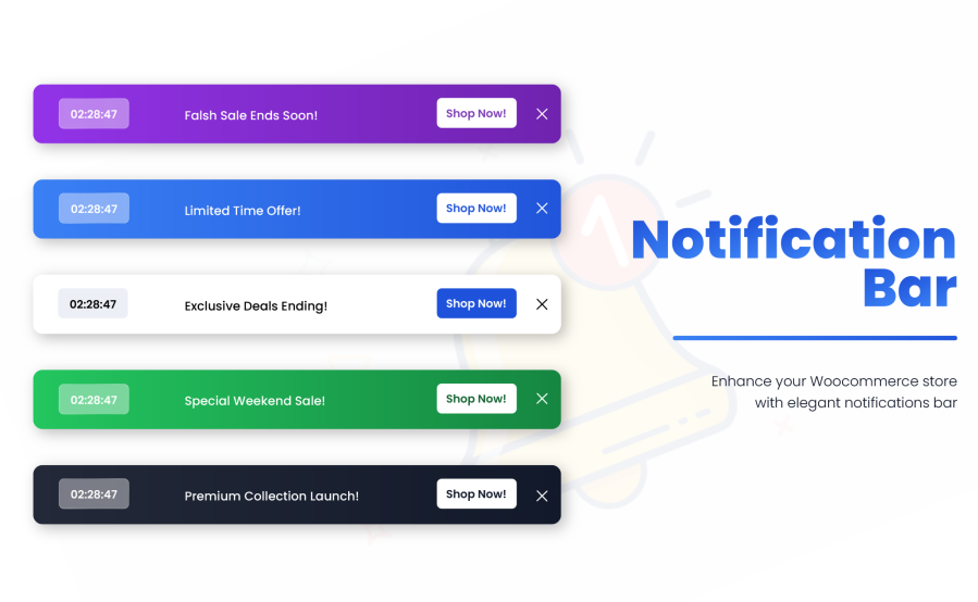 WooCommerce notification bar