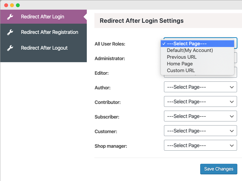 WordPress Redirect After Login