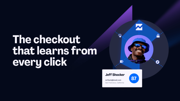 A Bolt shopper profile card showing a recognised returning customer and their checkout signals.