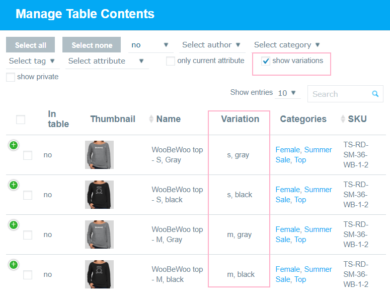 Product Table for WooCommerce Documentation - WooCommerce