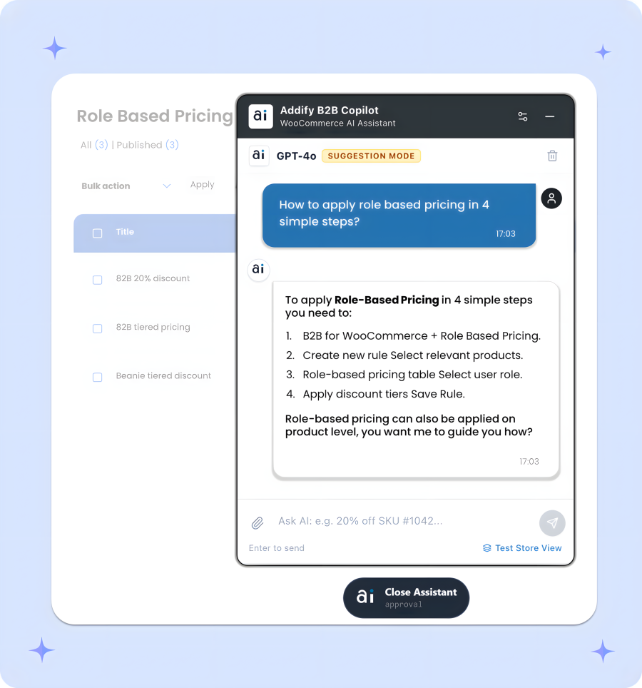 AI Chatbot for B2B for WooCommerce
