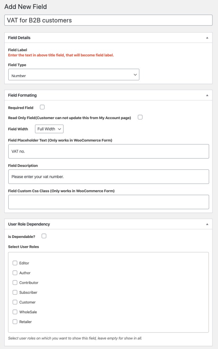 Adding new fields