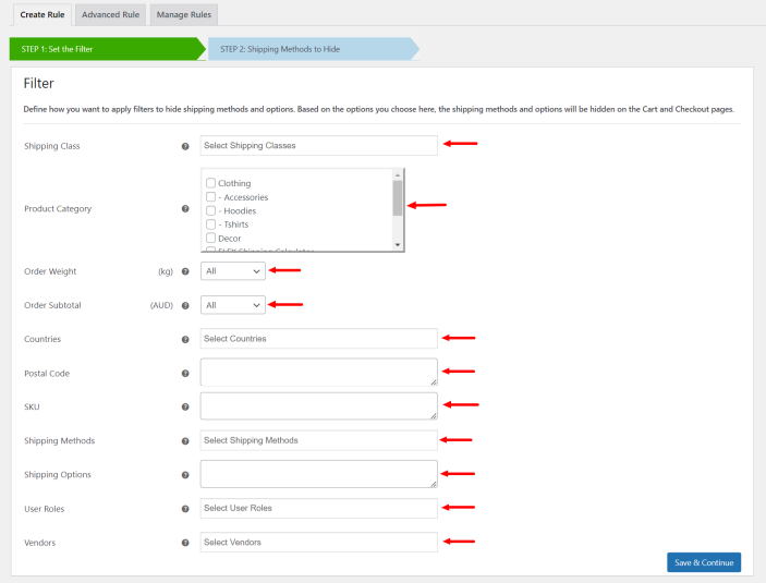 Hide WooCommerce Shipping Methods