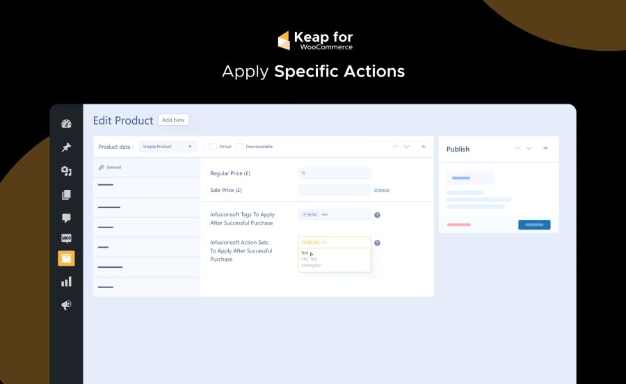 Apply Specific Actions When Customers Buy Specific Products Feature