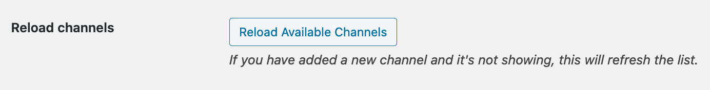 WooCommerce Slack extension reloading channel list
