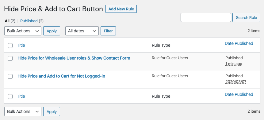 Hide Price & Add to Cart Button Documentation - WooCommerce