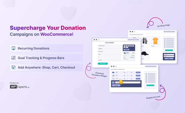 Donation For WooCommerce extension Donation Charity by WPExperts
