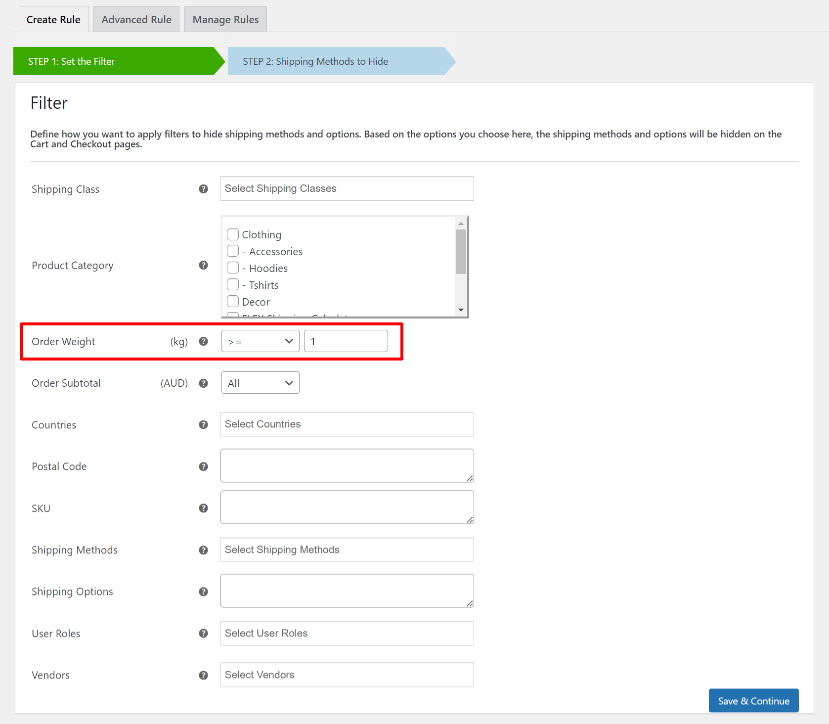 Hide Shipping Methods for WooCommerce Documentation - WooCommerce