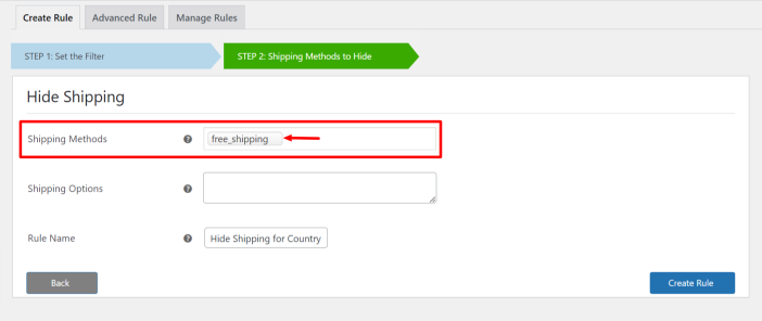 Shipping Methods to Hide