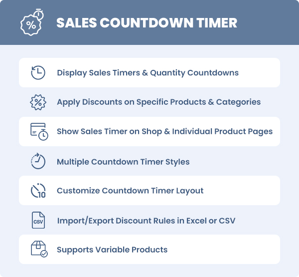 woocommerce sales countdown timer