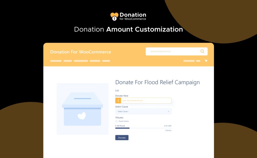 Donation Amount Customization Feature