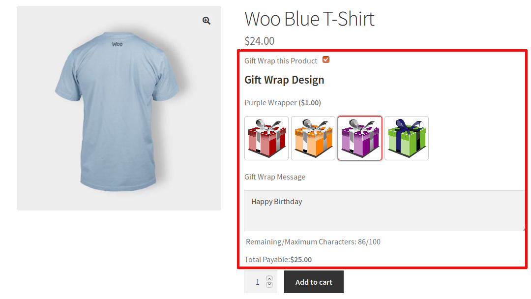 Gift Wrapper for WooCommerce