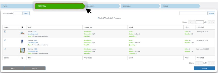 Preview the Filtered Products Before Applying Bulk Edit 