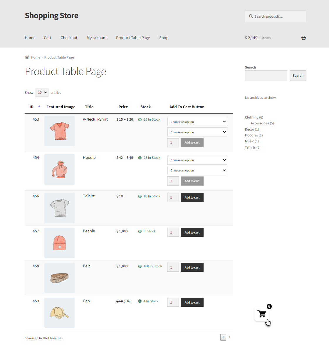 Bulk Order On Product Table Form For Bulk Order Form Plugin