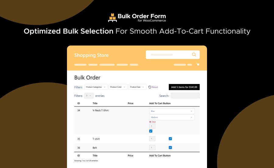 Bulk Selection for Quick Add-to-Cart Functionality