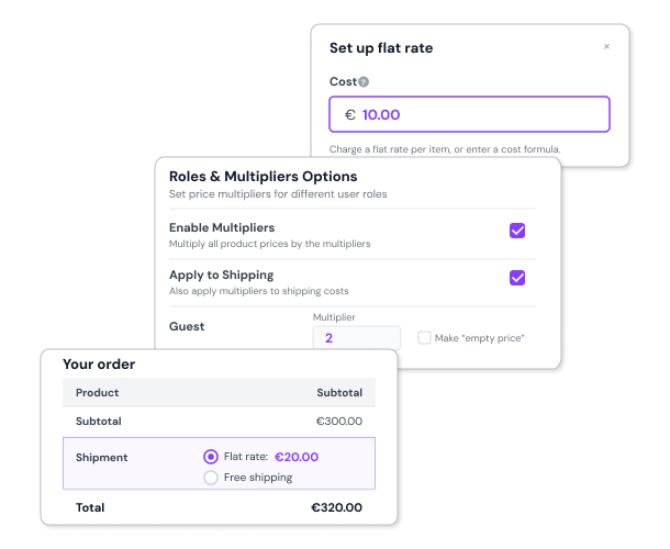 Set Shipping Charges by User Role