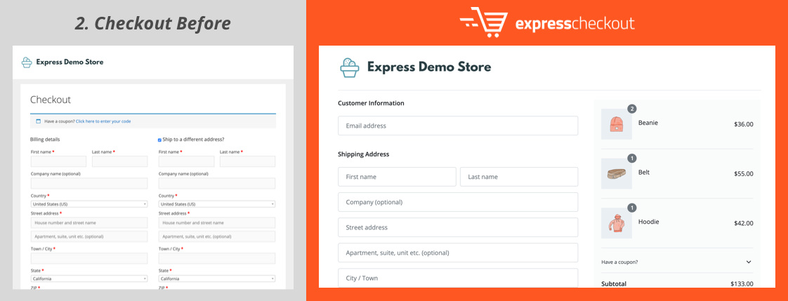 Página de pago: Express Checkout for WooCommerce