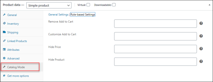 Advanced Catalog Mode | Product Level Catalog Mode Settings