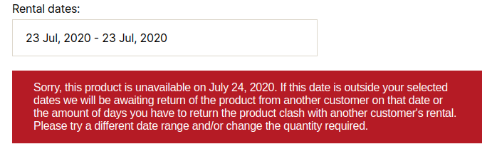 Rental Products - WooCommerce