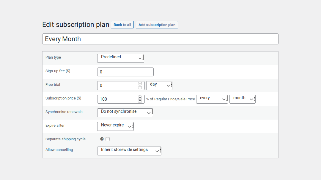 Enhancer for WooCommerce Subscriptions - Price Updation for Existing ...