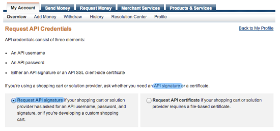WooCommerce PayPal Express Payment Gateway API credentials