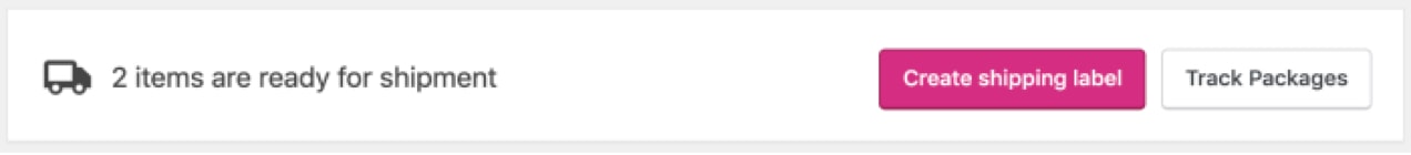 create shipping label button in WooCommerce