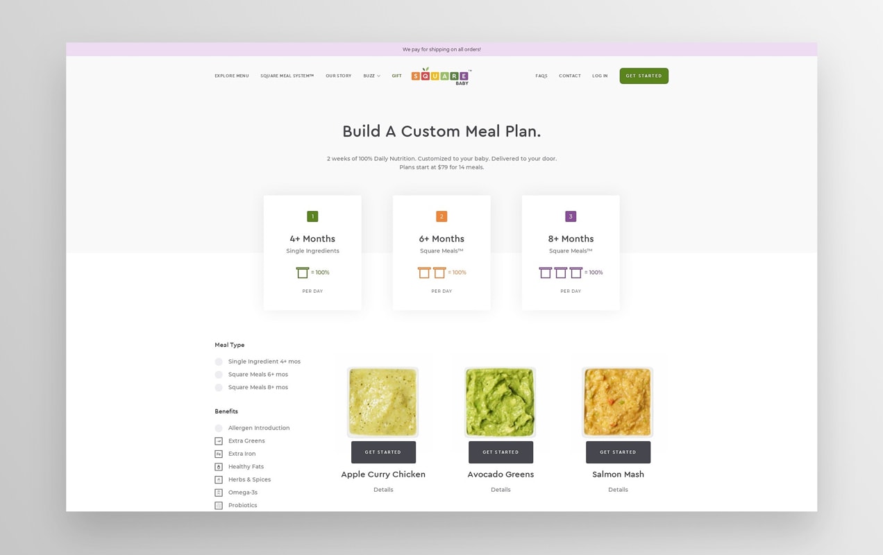 Square Baby store design with great visuals