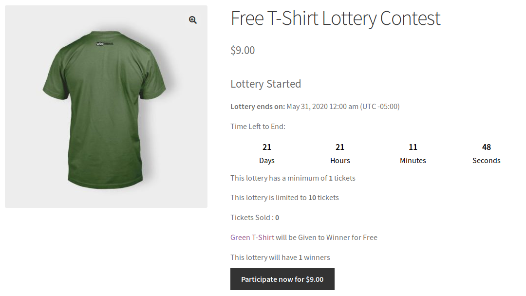 Lottery for WooCommerce彩票奖券/幸运抽奖系统插件 - 图片4 Lottery for WooCommerce彩票奖券/幸运抽奖系统插件 - 图片4