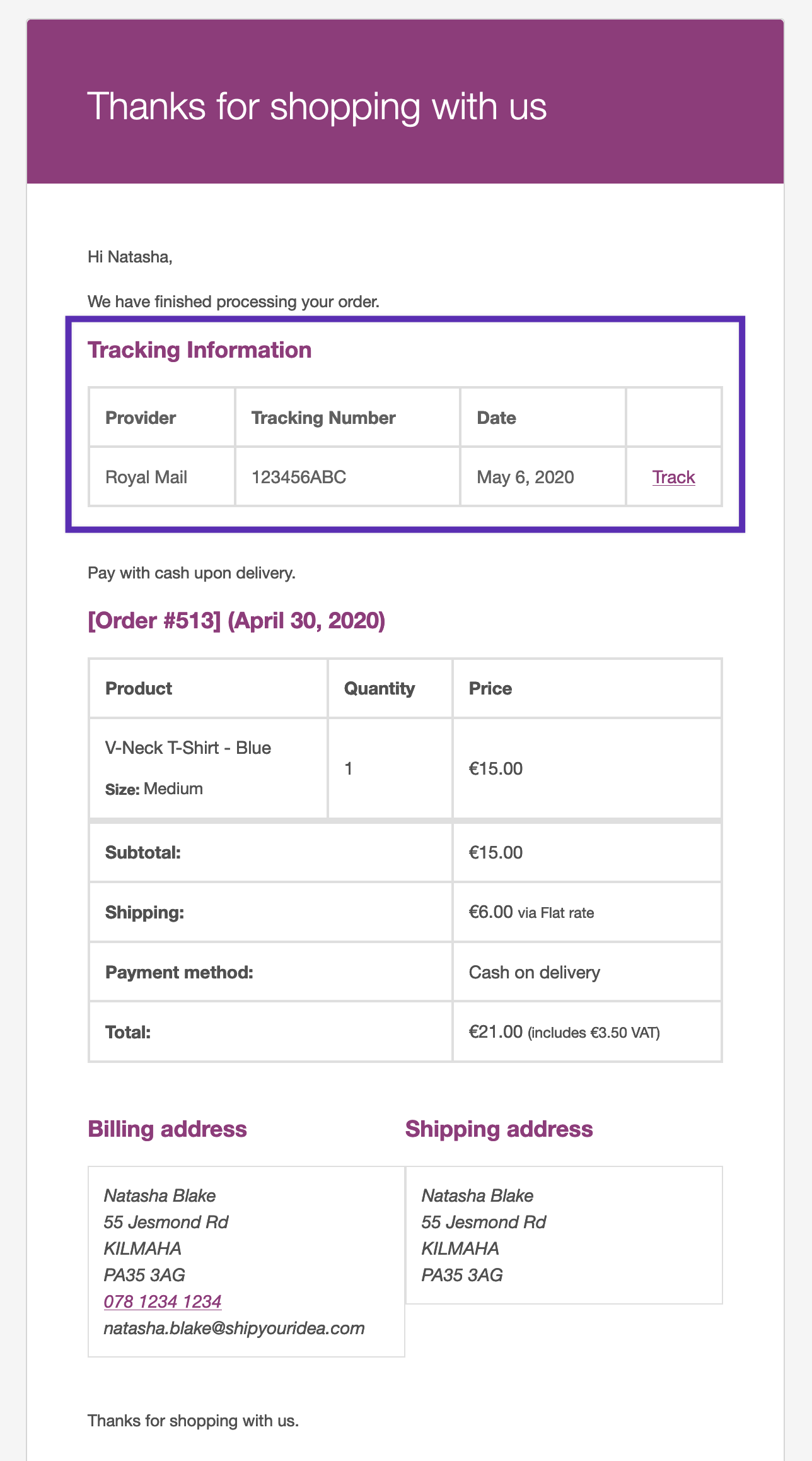 Shipment Tracking - WooCommerce Regarding Standard Shipping Note Template